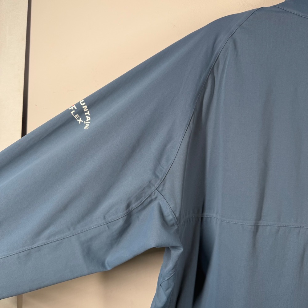 Sun Mountain RainFlex LS Mens Blue 1/4 Zip Golf Waterproof Rain Jacket Sz L - Picture 9 of 12